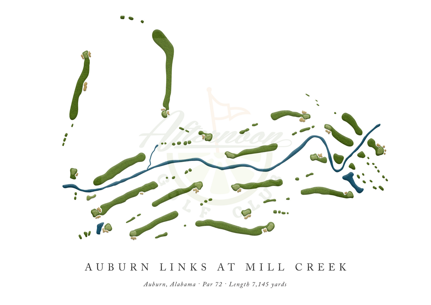 Auburn Links at Mill Creek Course Print