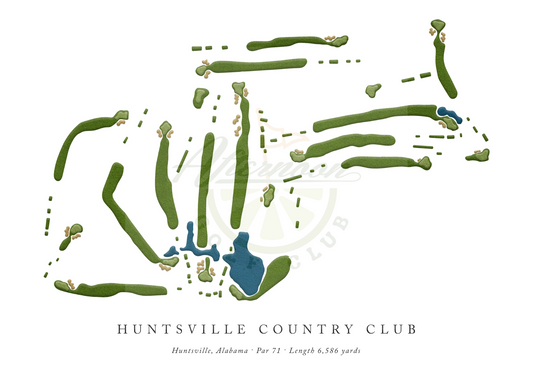 Huntsville Country Club Course Print